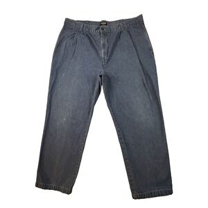 VTG Y2K Dockers‎ Men's 39.5x28.5 Blue Baggy Pleated Relaxed Fit Denim Pants